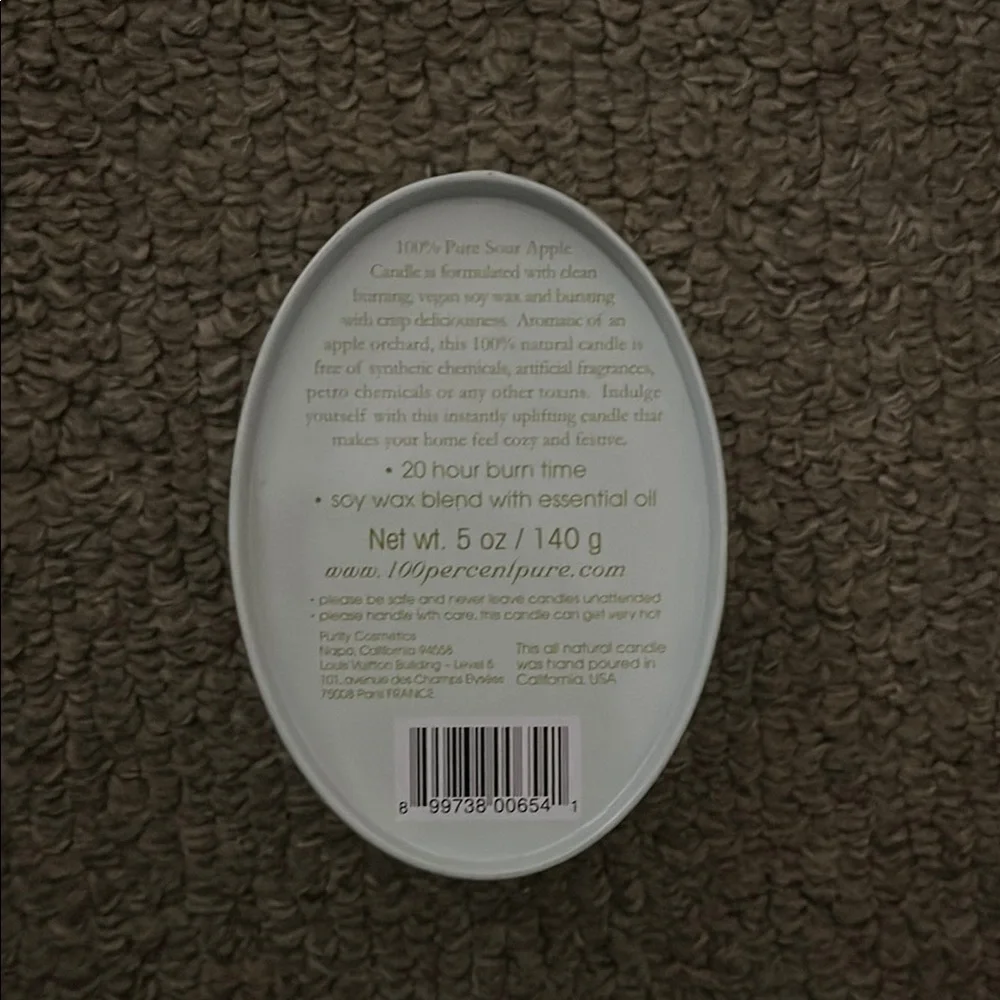 100% vegan Green apple Candle